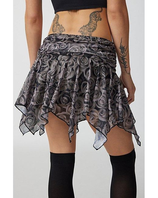 Motel Black Cordelia Mini Skirt