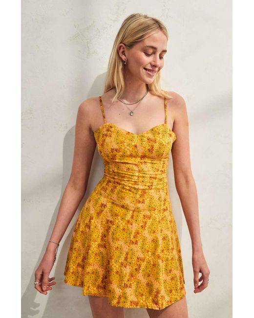 Urban Outfitters Uo Darcy Floral Mini Dress | Lyst