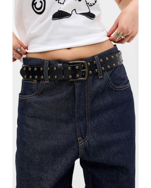 Urban Outfitters Blue Uo Faux Leather Studded Belt
