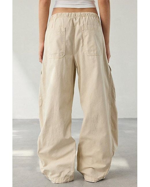 BDG Natural Station Cocoon Baggy Barrel Leg Cargo Pant