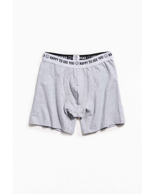 Urban Outfitters Gray Happy To See You Boxer Brief for men