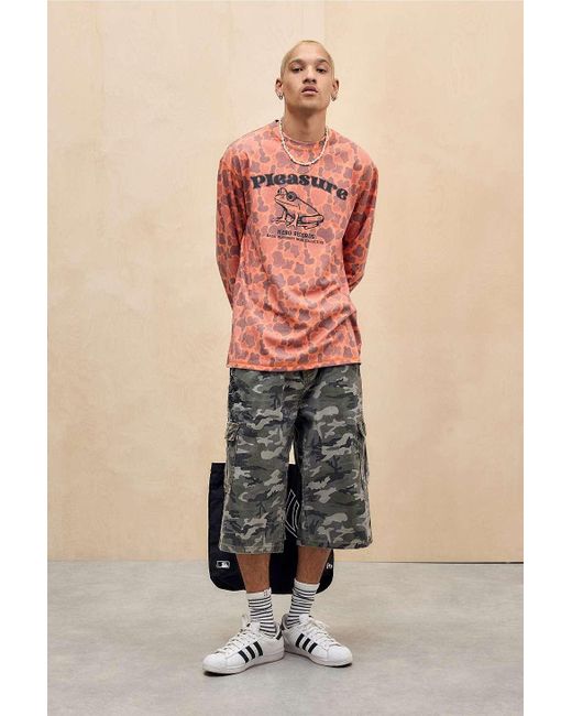 Ed Hardy Pink Uo Exclusive Camo Cargo Shorts Xs At Urban Outfitters for men
