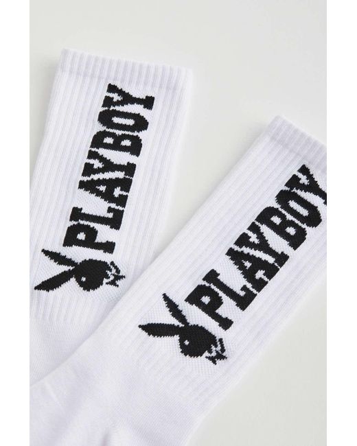 Urban Outfitters Playboy Vertical Sock in White for Men Lyst