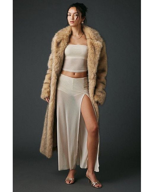 Urban Outfitters Black Uo A Girl's Best Friend Rhinestone Studded Sheer Mesh Skirt 2-Piece Set