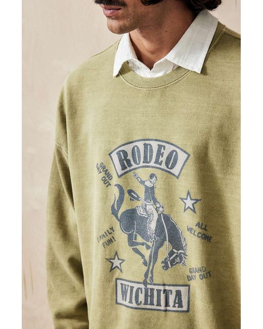 Urban Outfitters Natural Uo Green Rodeo Sweatshirt for men