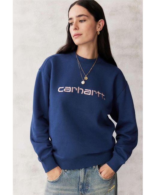 Carhartt Blue Navy Logo Sweatshirt