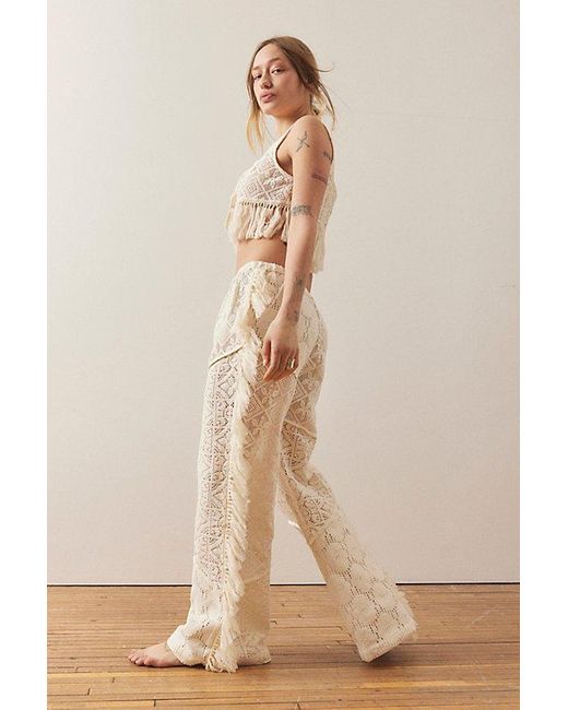 Out From Under Natural Festival Beach Crochet Pant