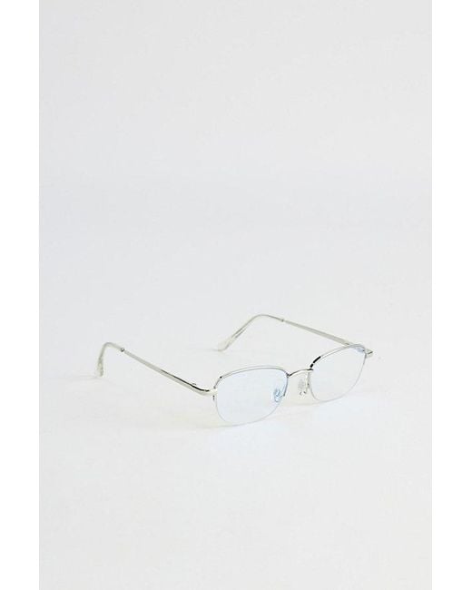Urban Outfitters Metallic Rectangle Light Glasses for men