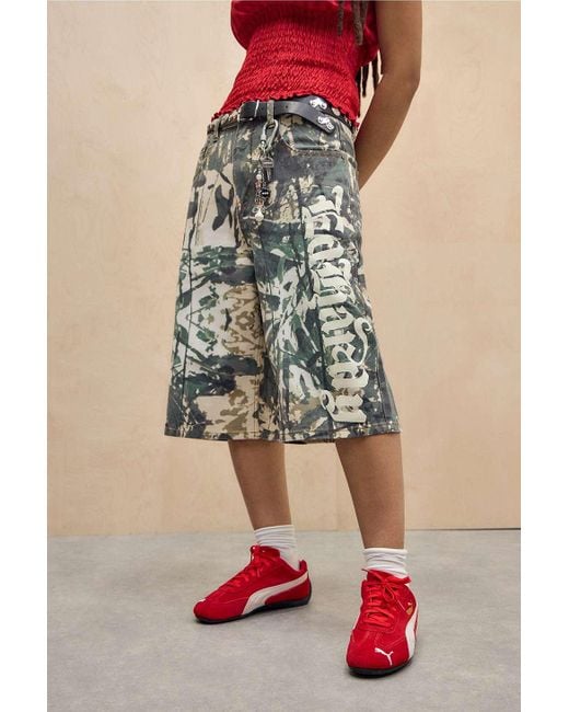 Ed Hardy Green Uo Exclusive Camo Gothic Jorts