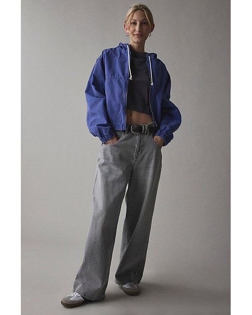 BDG Blue Blake Canvas Bomber Jacket