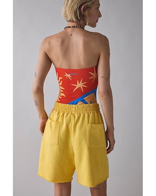 Out From Under Yellow Let's Get It Cotton-Blend Knit Sweat Short