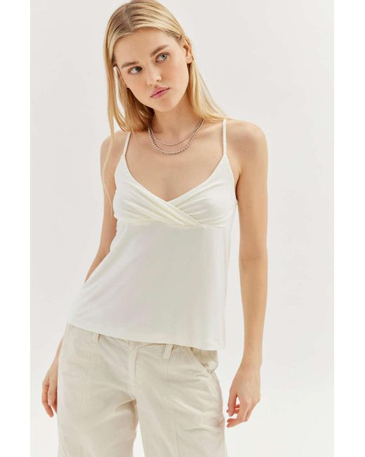 Urban Outfitters White Uo Ruby Babydoll Cami