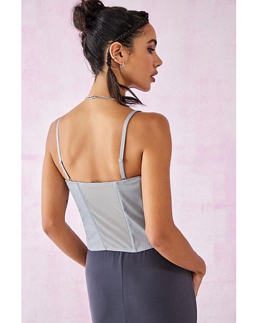Urban Outfitters Gray Uo Lara Seamed Corset