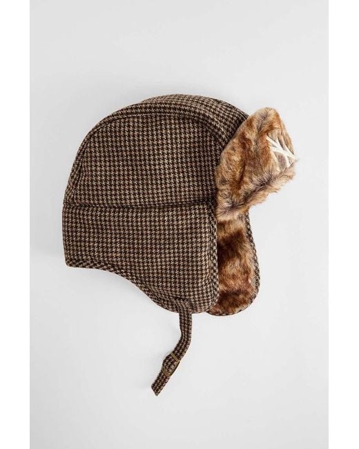 '47 Brown Uo Exclusive Houndstooth Trapper Hat for men