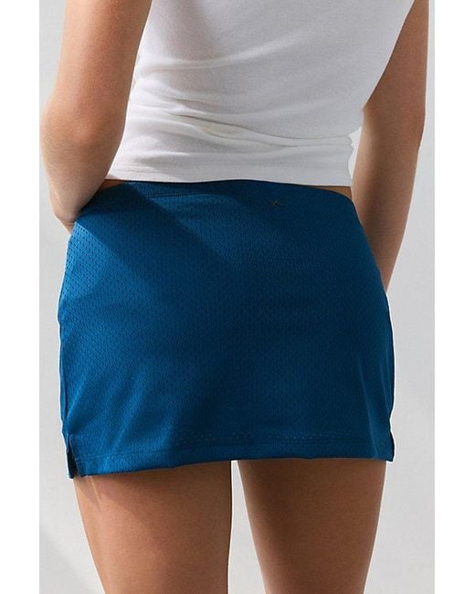 Out From Under White Bec Basketball Mesh Low-Rise Micro Mini Skort