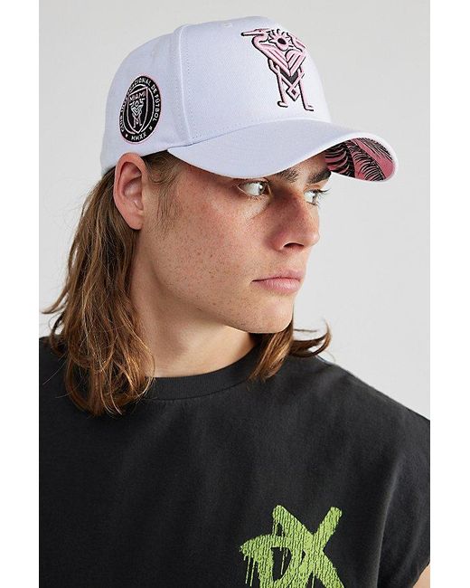 Mitchell & Ness White Palm Tree Pro Inter Miami Cf Snapback Hat for men