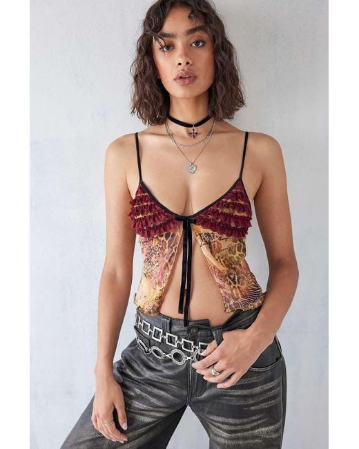 Jaded London Multicolor Celestia Babydoll Cami Uk 8 At Urban Outfitters