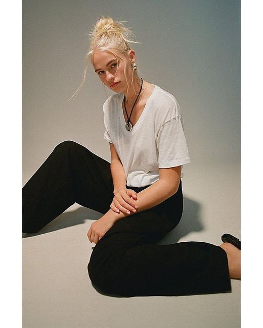 Vintage & ReMADE by UO Black Vintage By Uo Perfect V-Neck Short Sleeve Tee