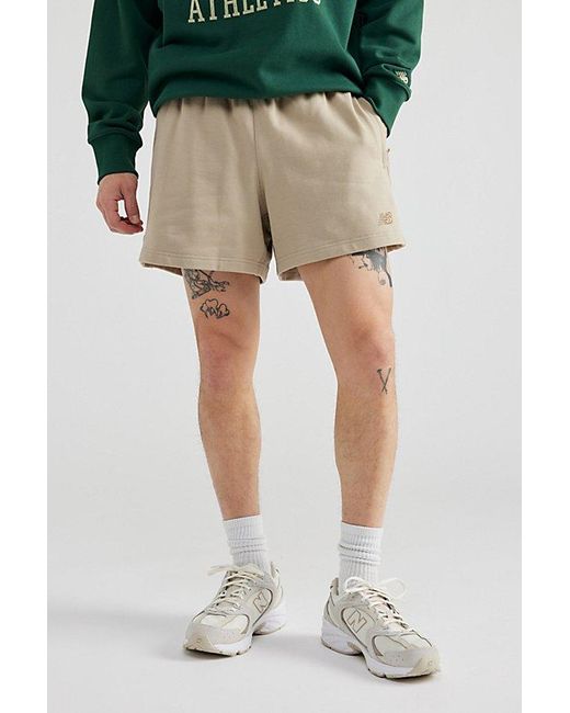 New Balance Green Athletics French Terry Short for men