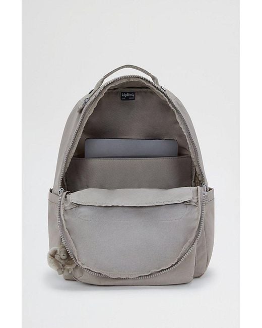 Kipling Gray Seoul Large Nylon Backpack