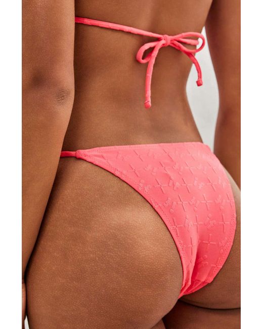 iets frans... Monogram Tanga Bikini Bottom in Red | Lyst