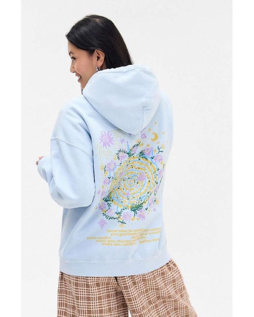 Urban Outfitters Blue Uo Celestial Hoodie