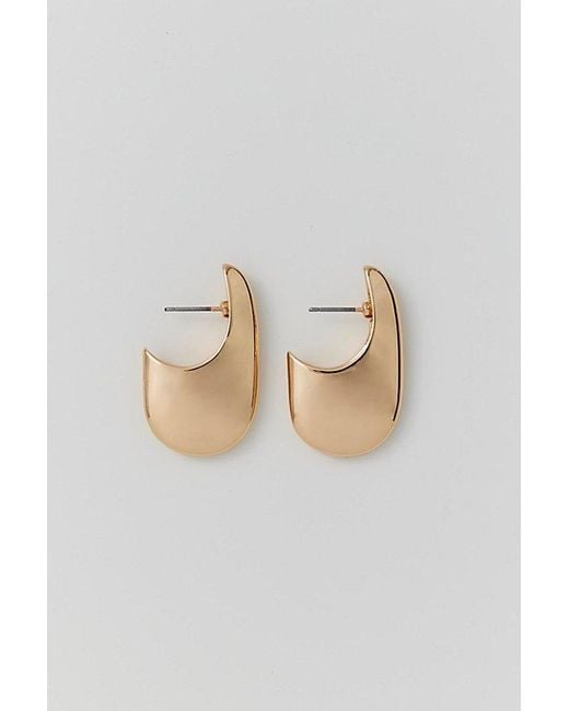 Urban Outfitters Natural Chunky Oblong Hoop Earring