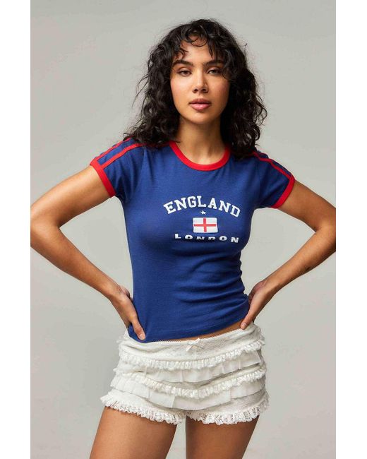 Urban Outfitters Blue Uo England Football Baby T-shirt