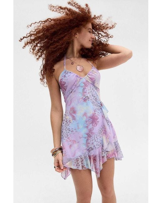 Silence + Noise Multicolor Silence + Noise Michaela Halter Skort Dress L At Urban Outfitters