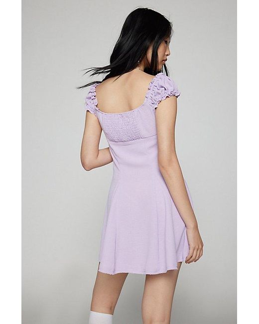 Urban Outfitters Purple Uo Blair Mini Dress
