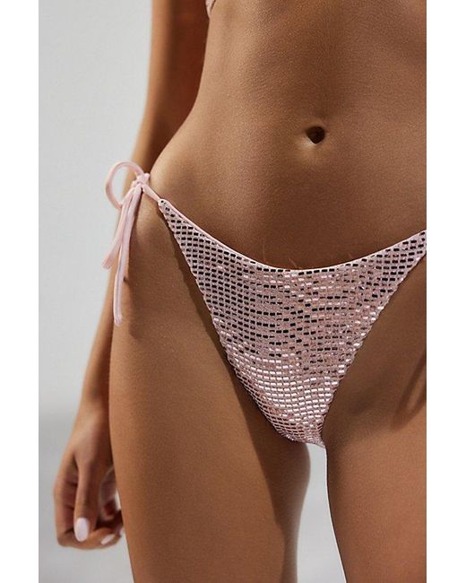 Peixoto Pink Ari Metallic Bikini Bottom