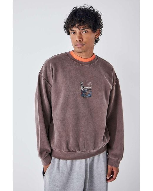 Urban Outfitters Uo Brown Hiroshige Sweatshirt for men