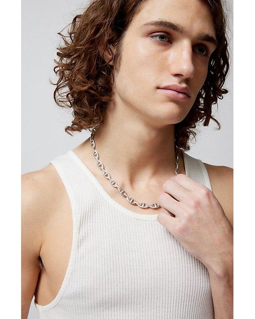Urban Outfitters Natural Cyrus Pointed Chain Necklace for men