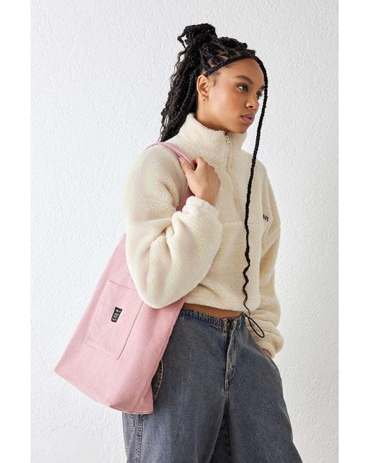 Urban Outfitters Natural Uo Corduroy Pocket Tote Bag