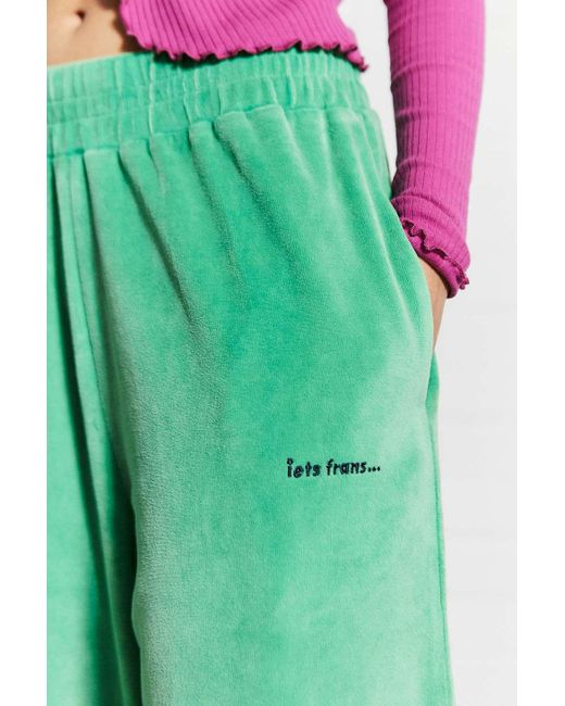 Iets Frans Velour Wide Leg Joggers 