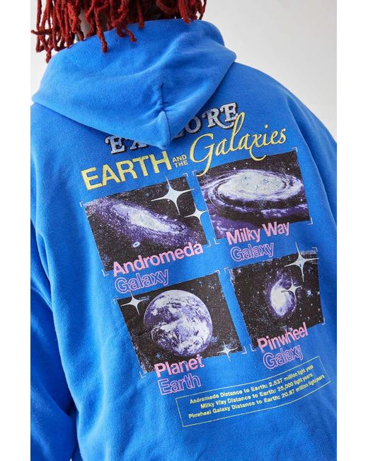 Urban Outfitters Uo - hoodie earth galaxy" in Blue für Herren