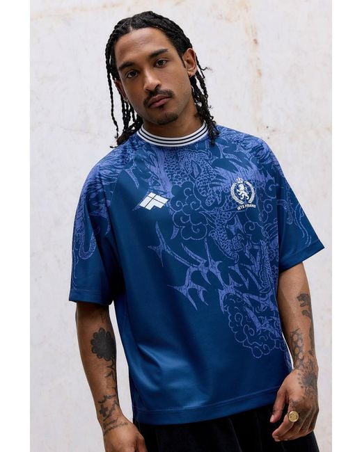 iets frans Blue Dragon Football T-shirt for men