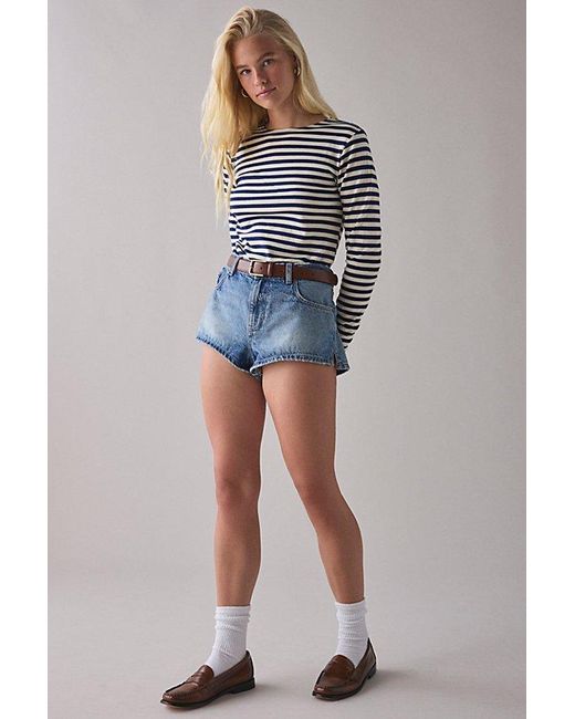 Vintage & ReMADE by UO Blue Vintage By Uo Striped Long Sleeve Tee