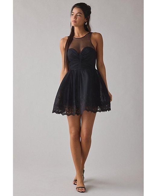 mini black dress for party Black Low Back Mini Dress main image 0