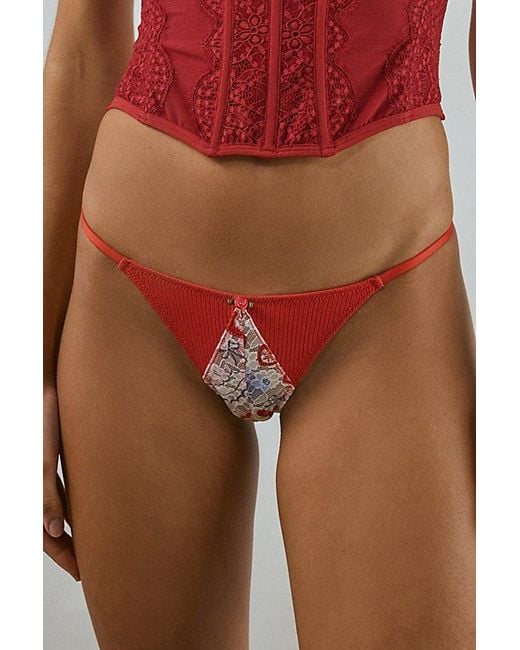 Out From Under Red Love Bug Thong
