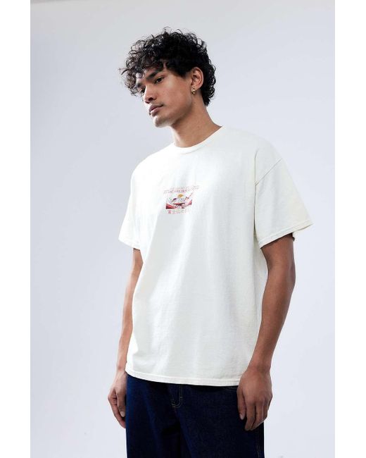 Urban Outfitters White Uo Ecru Fujisan Mountain T-shirt for men