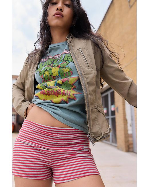 Out From Under Red Bec Foldover Shorts
