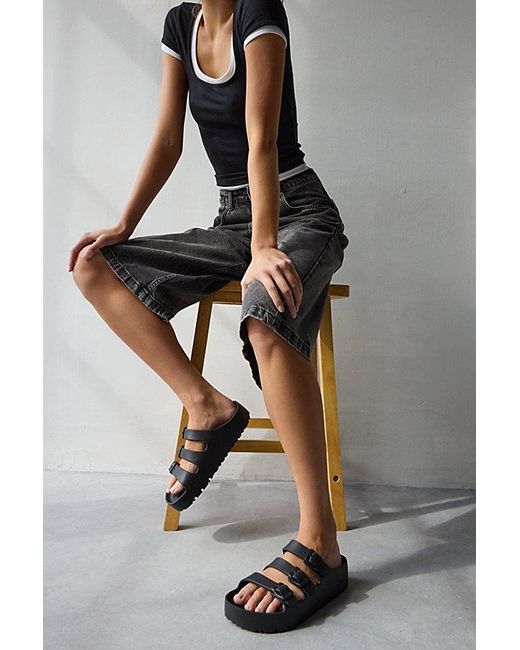 Birkenstock Black Florida Flex Platform Eva Sandal