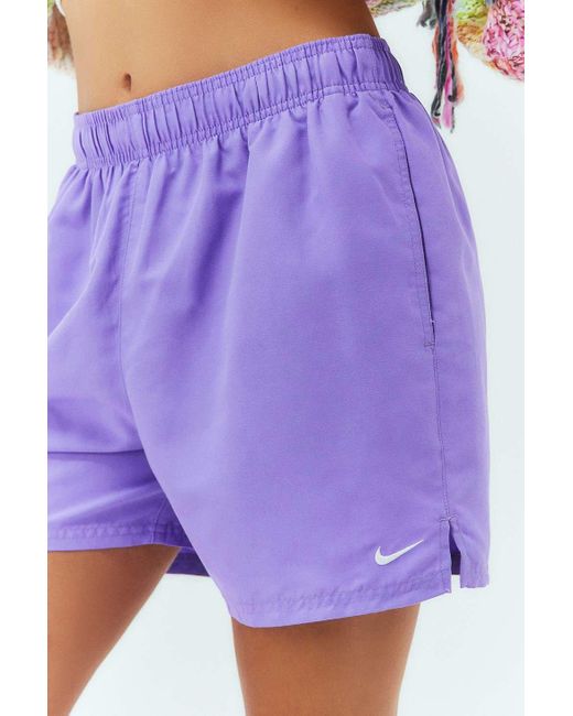 Nike Purple Solid Violet Grape Swim Shorts for men