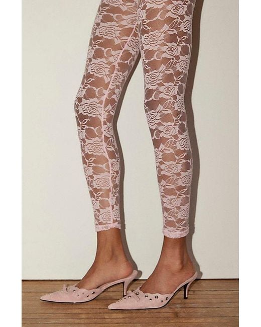 Urban Outfitters Natural Uo Lace Capri Legging