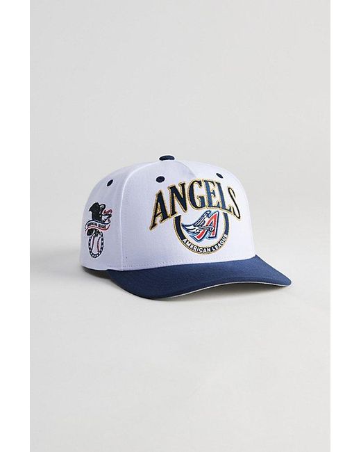 Mitchell & Ness Blue Crown Jewels Pro La Angels Snapback Hat for men