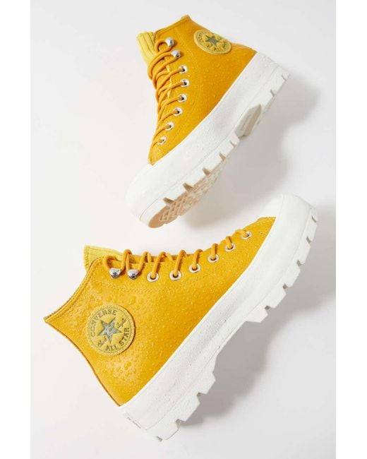 Converse Leather Converse Chuck Taylor All Star Lugged High Topsneaker in  Yellow | Lyst Canada