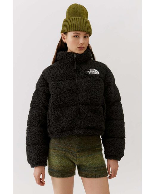 The North Face Nuptse Sherpa Puffer Jacket in Black Lyst