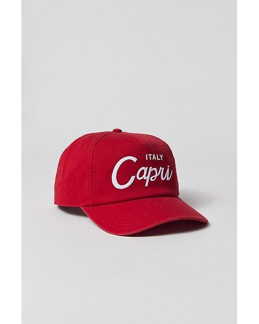 American Needle Red Capri Italy Roscoe Hat for men