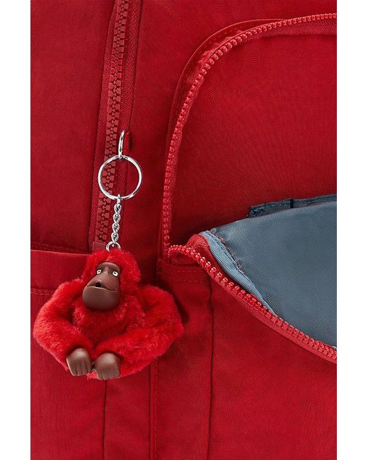 Kipling Red Seoul Large Nylon Backpack